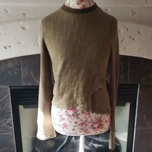 Free People lightweight Olive sweater